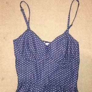 blue polka dot dress